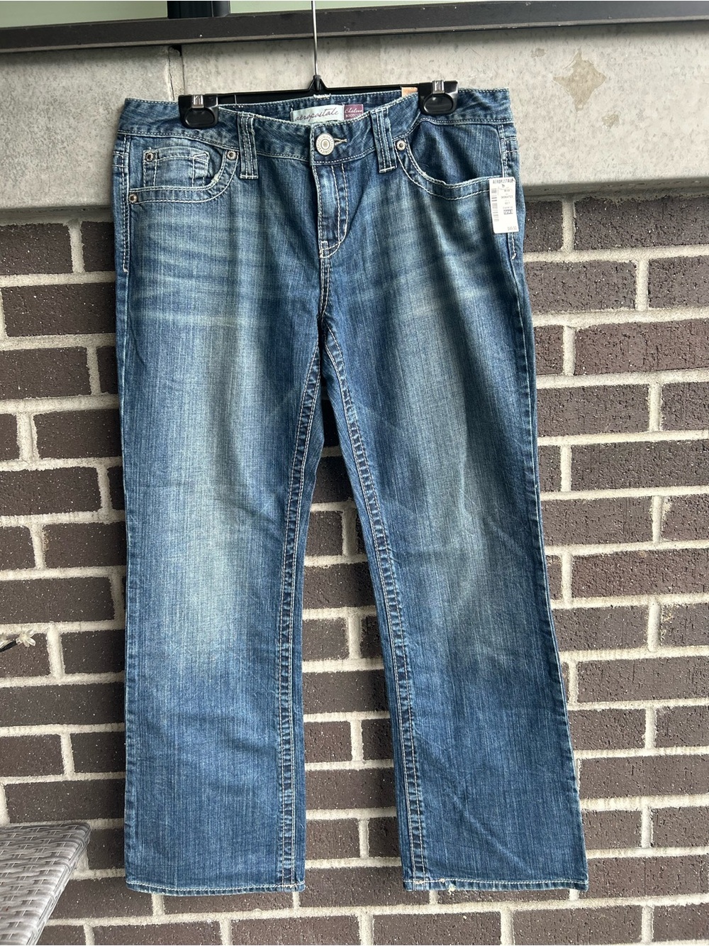 Aeropostale Women’s Boot Cut Jeans in Medium Blue Wash - Size 13/14 S